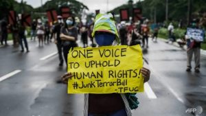 Protesters rally against Philippine anti-terrorism Bill