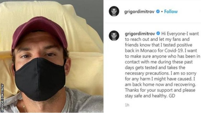 Grigor Dimitrov: Bulgarian tests positive for coronavirus after Adria Tour events