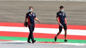 Bubble wrapped: Formula One’s masked men keep their distance