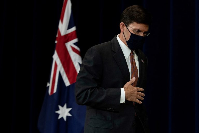 United States hopes to get China to respect global rules, Esper says