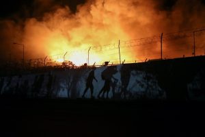 Greece’s main migrant camp gutted after huge blaze