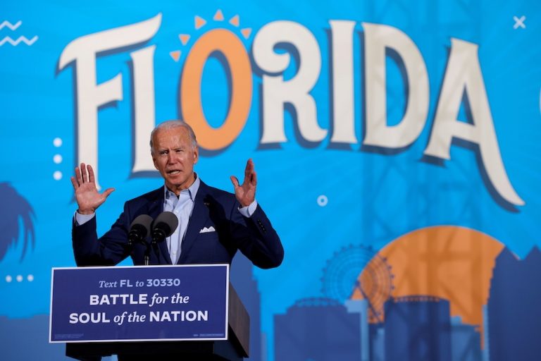 Biden, Trump duel for Florida as White House touts GDP figures