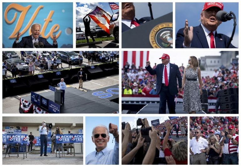 Trump, Biden hit key states on final weekend before vote