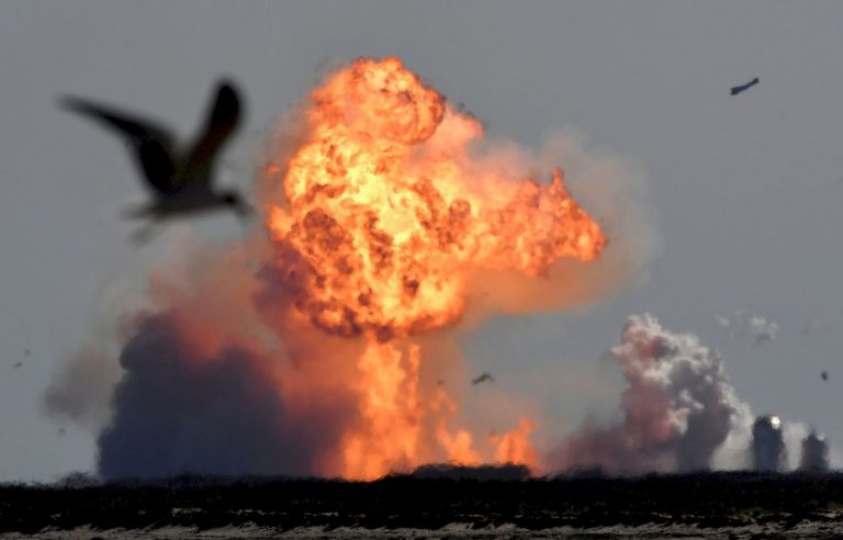SpaceX Starship prototype rocket explodes on landing after test launch