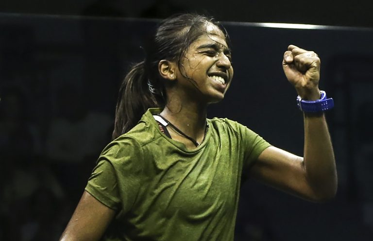 National squash player Sivasangari springs surprise by beating World No.10 in Egypt