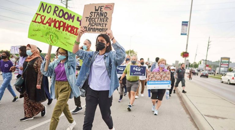 Thousands march in support of Muslim family killed in truck attack in Canada