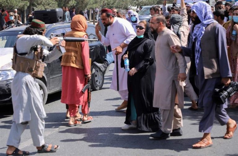 Taliban disperse women protesters with gunfire in Kabul