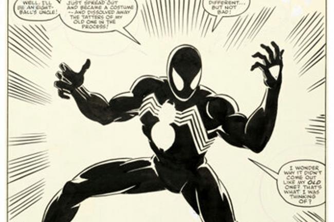 The artwork is from page 25 of Marvel Comics’ Secret Wars No 8, from 1984.