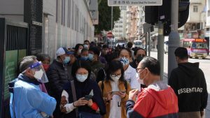 Hong Kong daily Covid infections hit record of 2,071