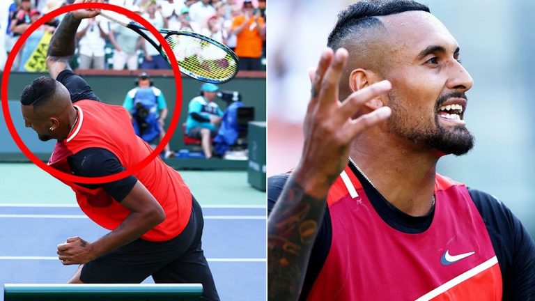 ‘Be quiet’: Kyrgios hits out at fan behaviour during Indian Wells defeat
