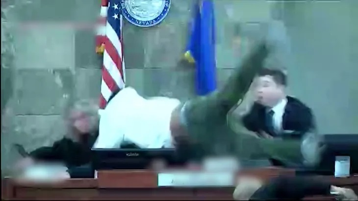 Las Vegas judge attacked by felon during sentencing